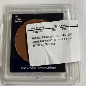 New Estée Lauder Double Wear Powder Makeup in 7N1 DEEP AMBER Tester